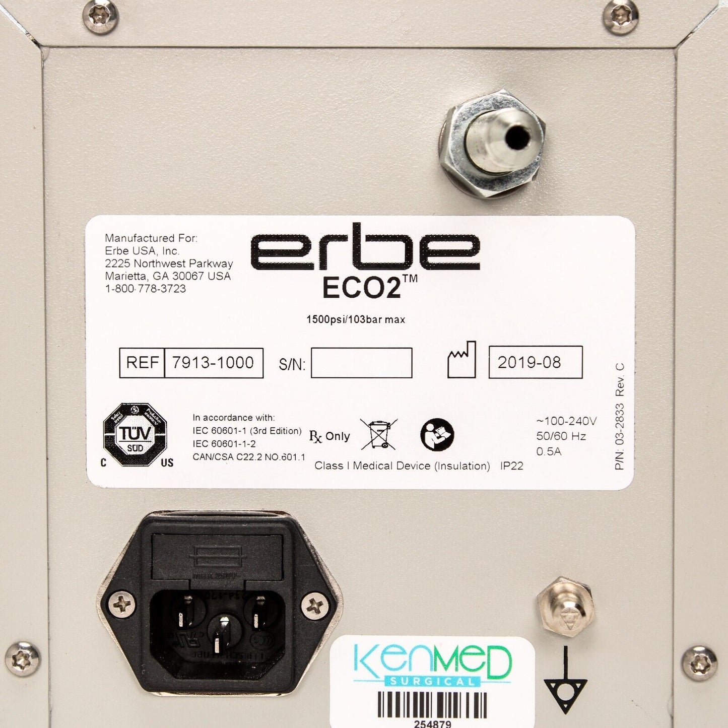 ERBE EC02 CO2 Endoscopic Insufflator 7913-1000