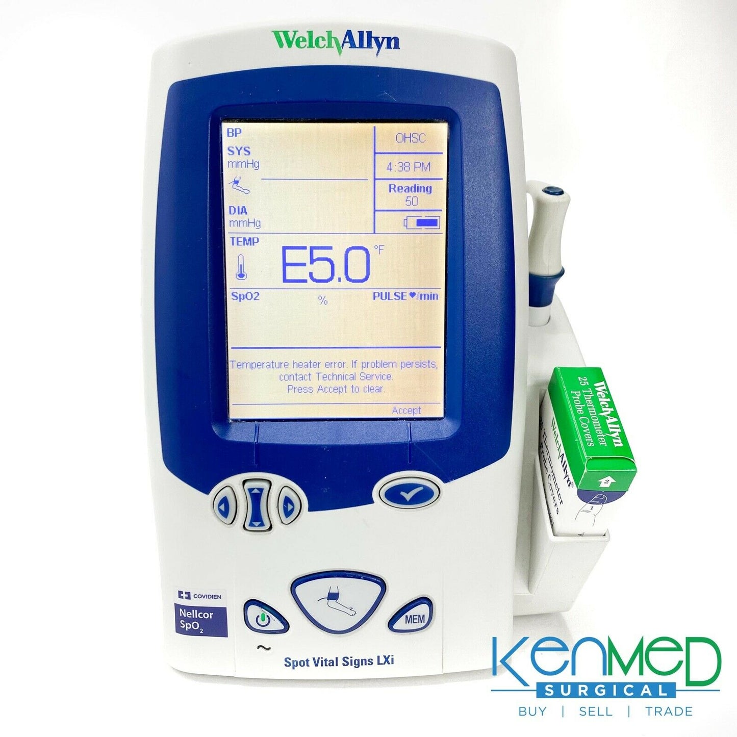 Welch Allyn LXI Spot Vital Signs Monitor 45NTO - NIBP, SpO2, Temp, Accessories!