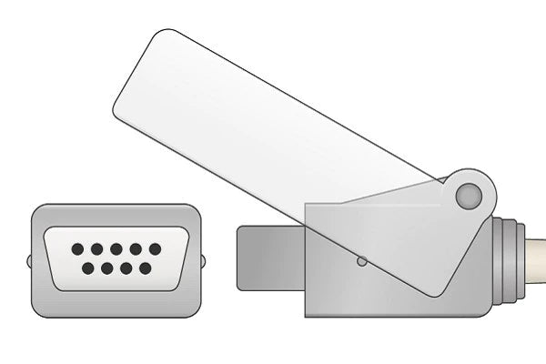 Novametrix Compatible SpO2 Adapter Cable - 7 ft