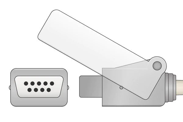 Criticare Compatible SpO2 Adapter Cable - 518LD - 7ft