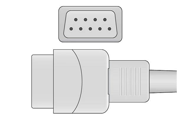 Datex Ohmeda Compatible SpO2 Adapter Cable - OXY-C1 - 3.5 ft