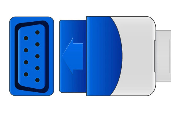 Datex Ohmeda Compatible SpO2 Adapter Cable - TS-H3 - 7 ft