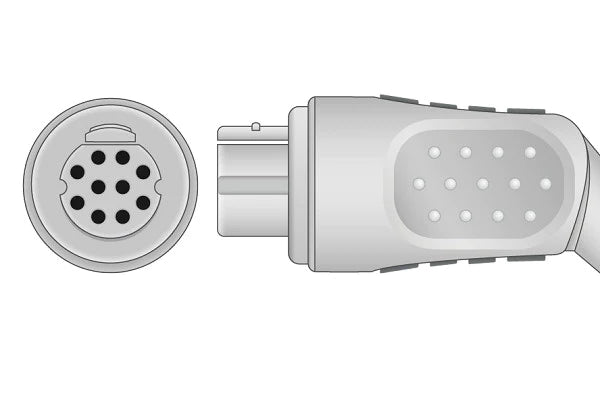 Datex Ohmeda Compatible SpO2 Adapter Cable - OXY-SL3 - 7 ft