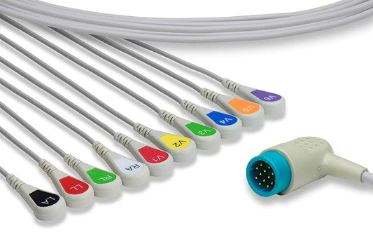 Medtronic > Physio Control Compatible Direct-Connect EKG Cable - 10 Leads Snap 10 ft