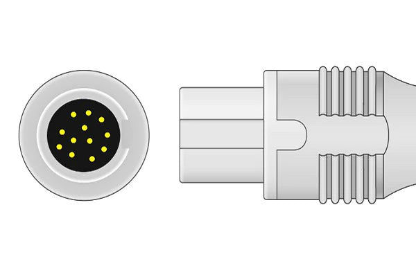 Philips Compatible Direct-Connect EKG Cable - 10 Leads Snap 10 ft