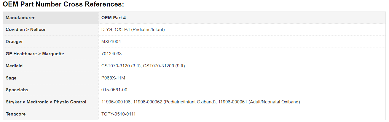 Covidien > Nellcor Compatible Short SpO2 Sensor - Multi-Site