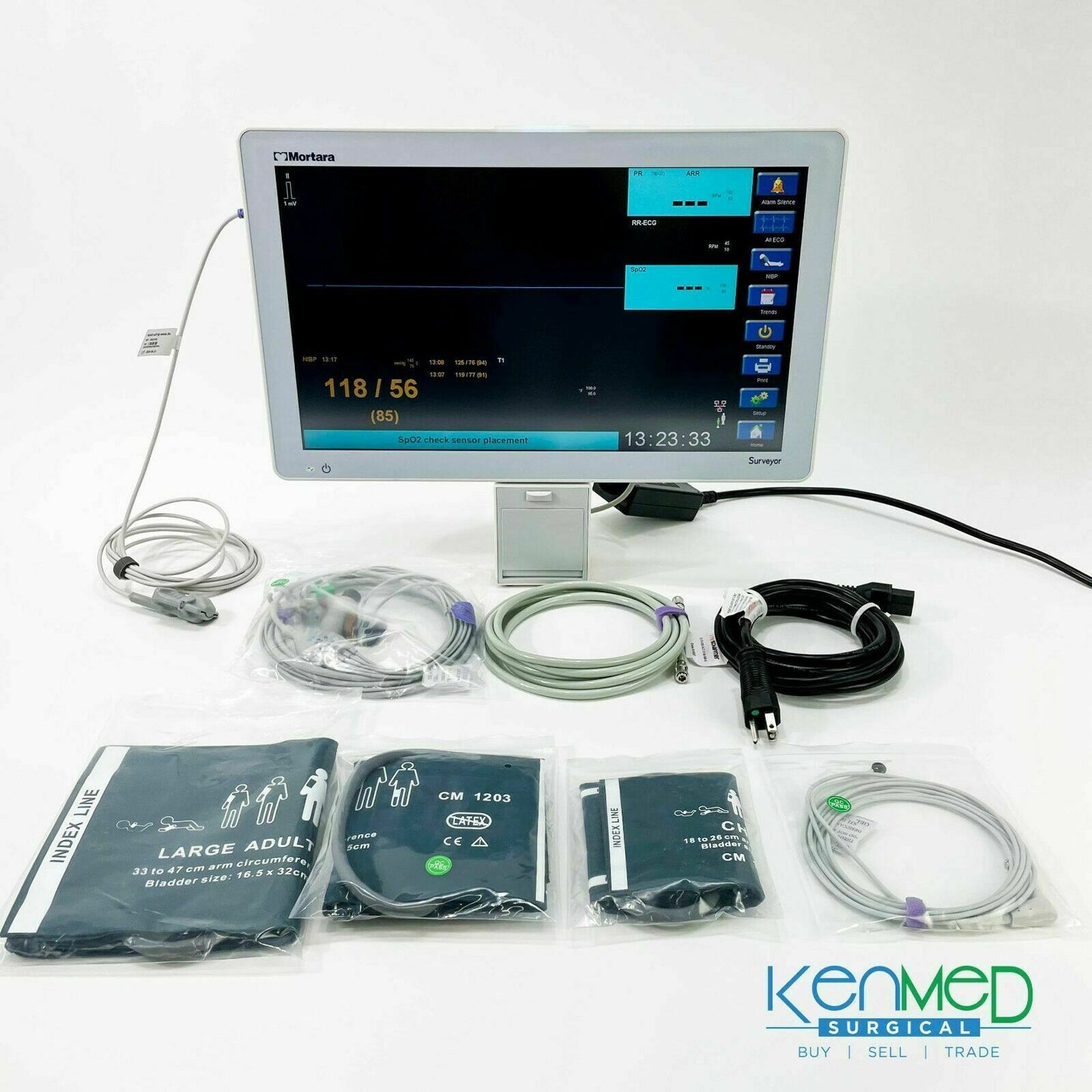 Welch Allyn Mortara SUR19 S19 19" Surveyor Patient Monitor - EKG, SPO2, NIBP, TP