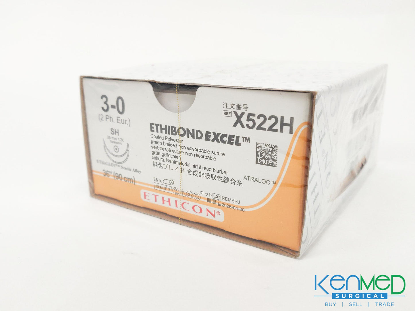 Ethicon X522H Ethibond Excel Coated Polyester (EXP 04-30-2026)