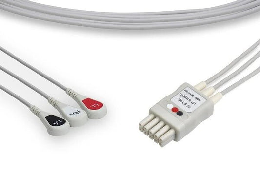 Mindray > Datascope Compatible ECG Leadwire - 0012-00-1503-06 - 3 Leads Snap