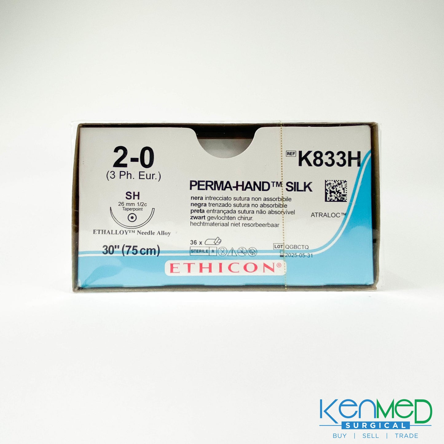 Ethicon K833H Perma-Hand TM Silk (EXP 05-31-2025)