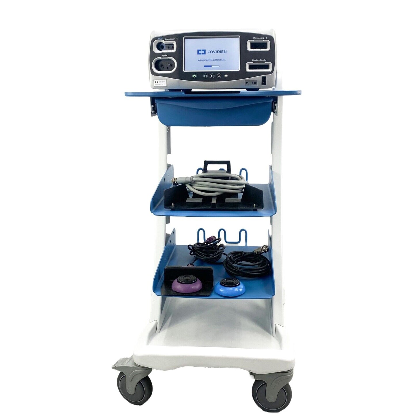 Medtronic Covidien Valleylab FT10 Energy Platform w/ Foot Pedals VLFT10GEN E6019 LS0300 Software Version 4.0