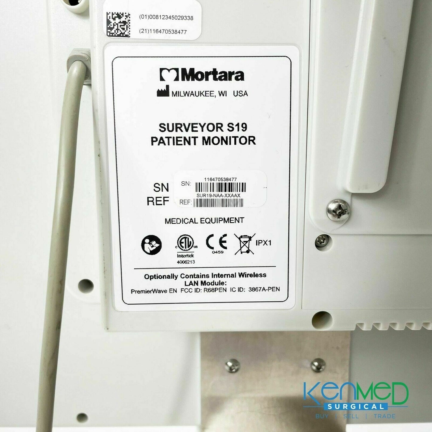 Welch Allyn Mortara SUR19 S19 19" Surveyor Patient Monitor - EKG, SPO2, NIBP, TP