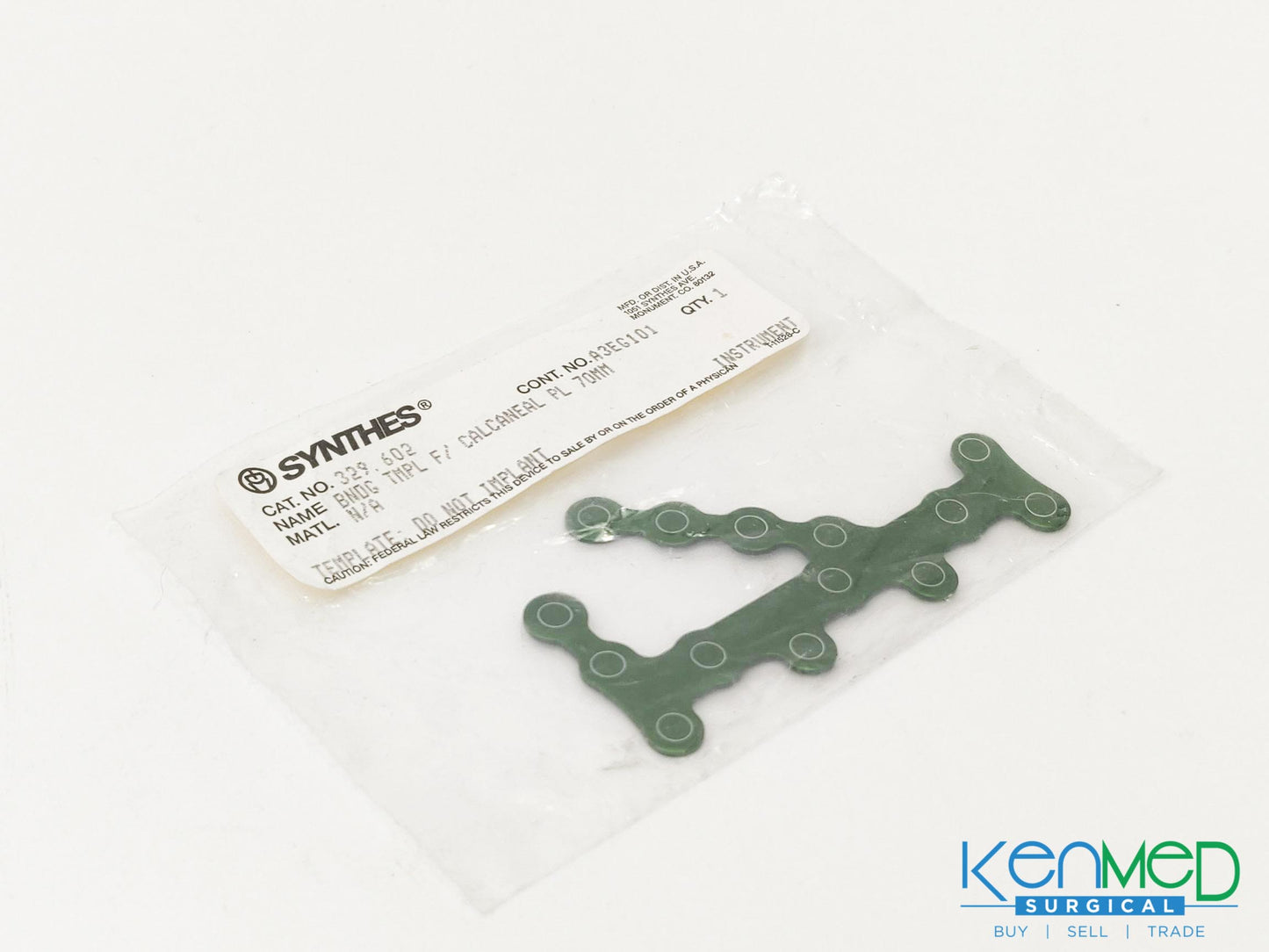 Synthes 329.602 Bending Template for Calcaneal Plates 70MM