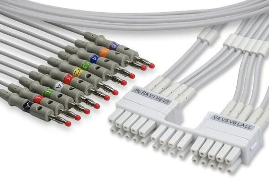 Mortara > Burdick Compatible EKG Leadwire - 9293-041-50 - 10 Leads Banana