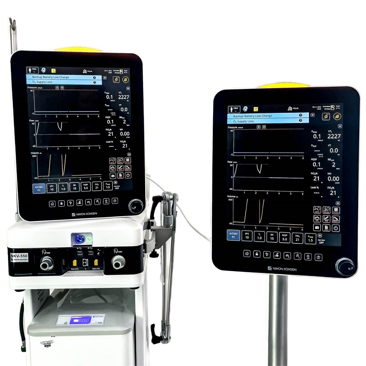 Nihon Kohden NKV-550 Series Ventilator System; Graphic User Interface DOM 2020